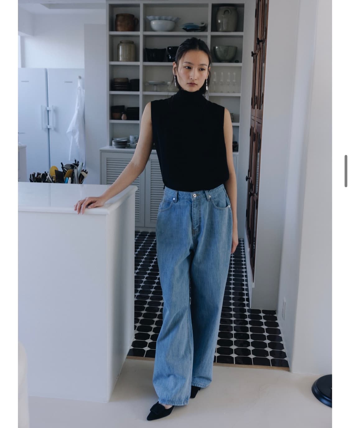 새상품) 파르벵 farven 워시드 와플 데님 팬츠 M 상품이미지8