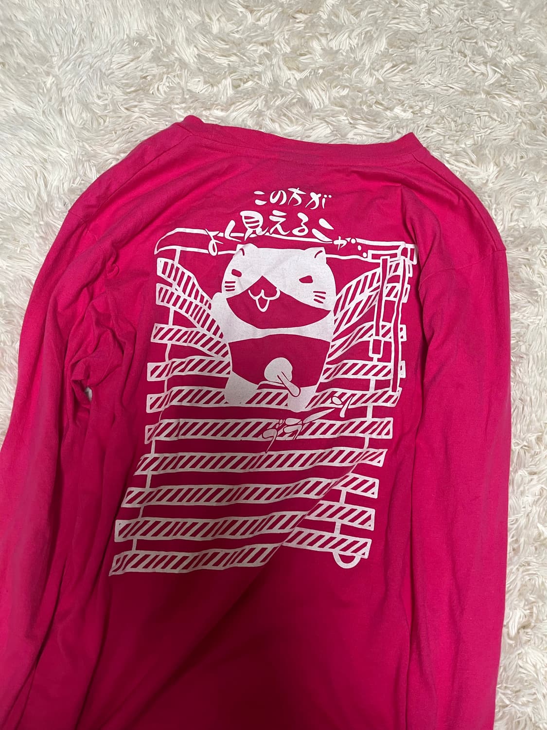 일본빈티지 키치 고양이 프린팅 롱슬리브 상품이미지2