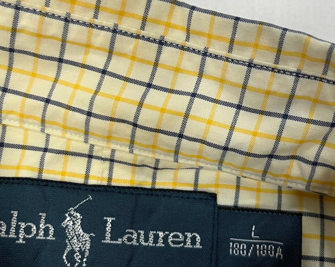 랄프로렌 옐로우 체크 남방 슬림핏 상품이미지4