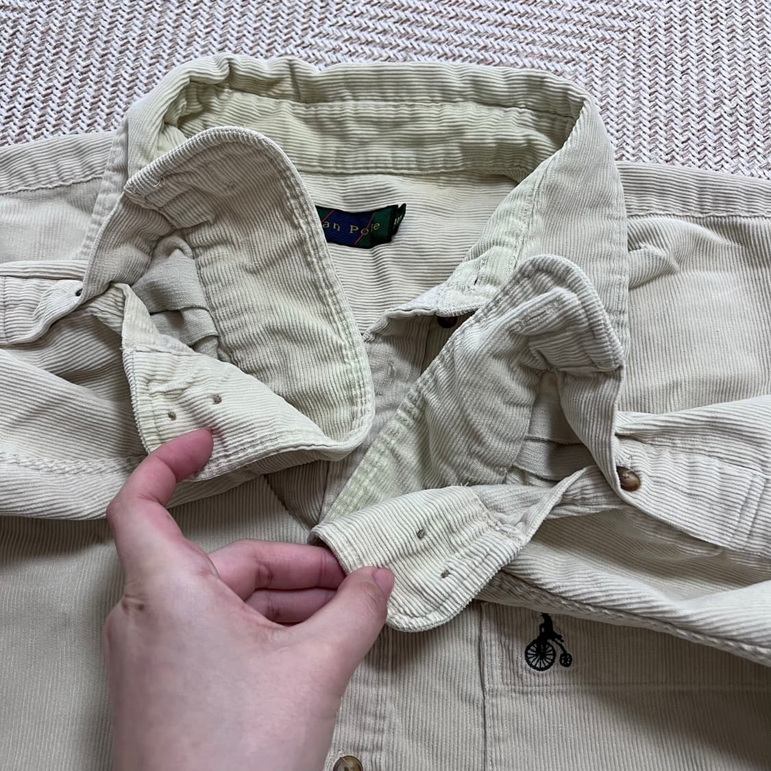[정품] 빈폴 아이보리 포켓 골덴 셔츠 [ 110 ] 상품이미지5