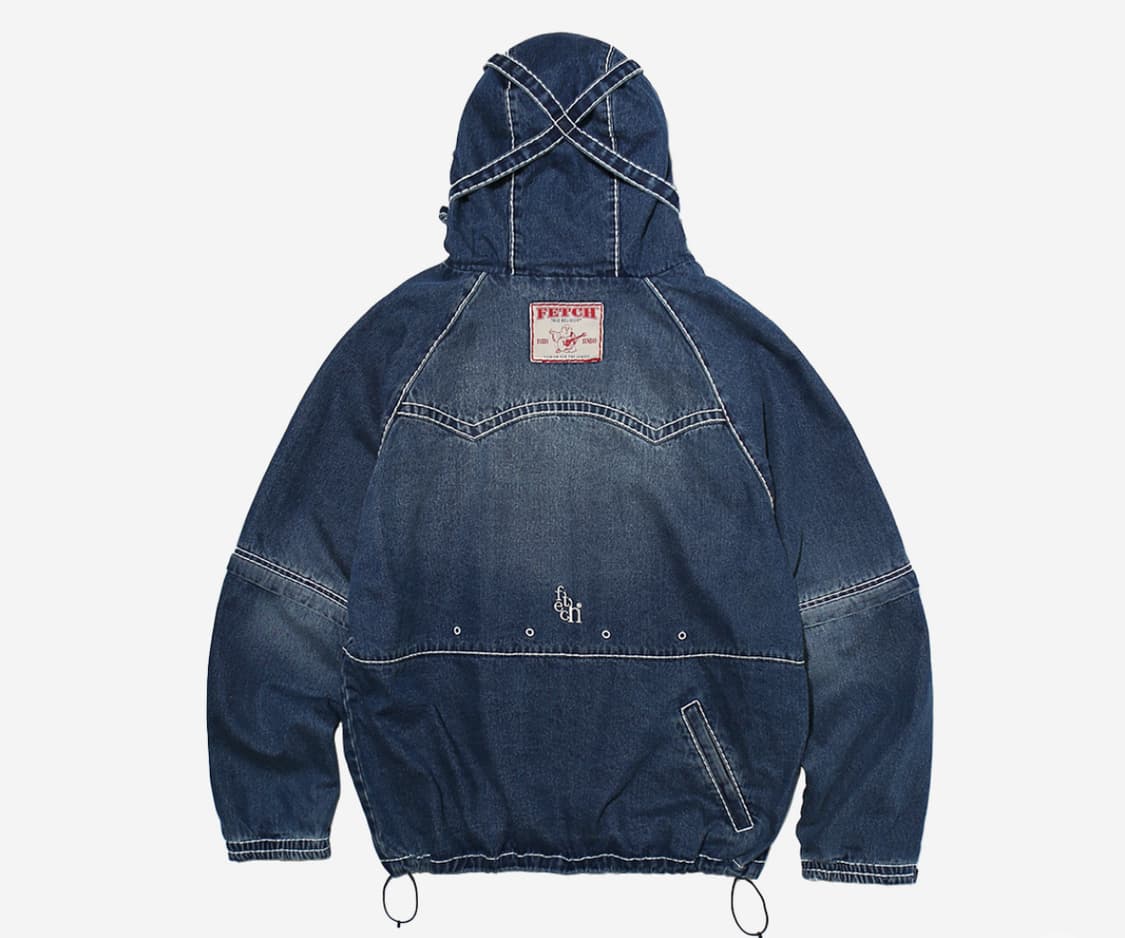 트루릴리전x페치 데님 세퍼레이트 파카 인디고 상품이미지2