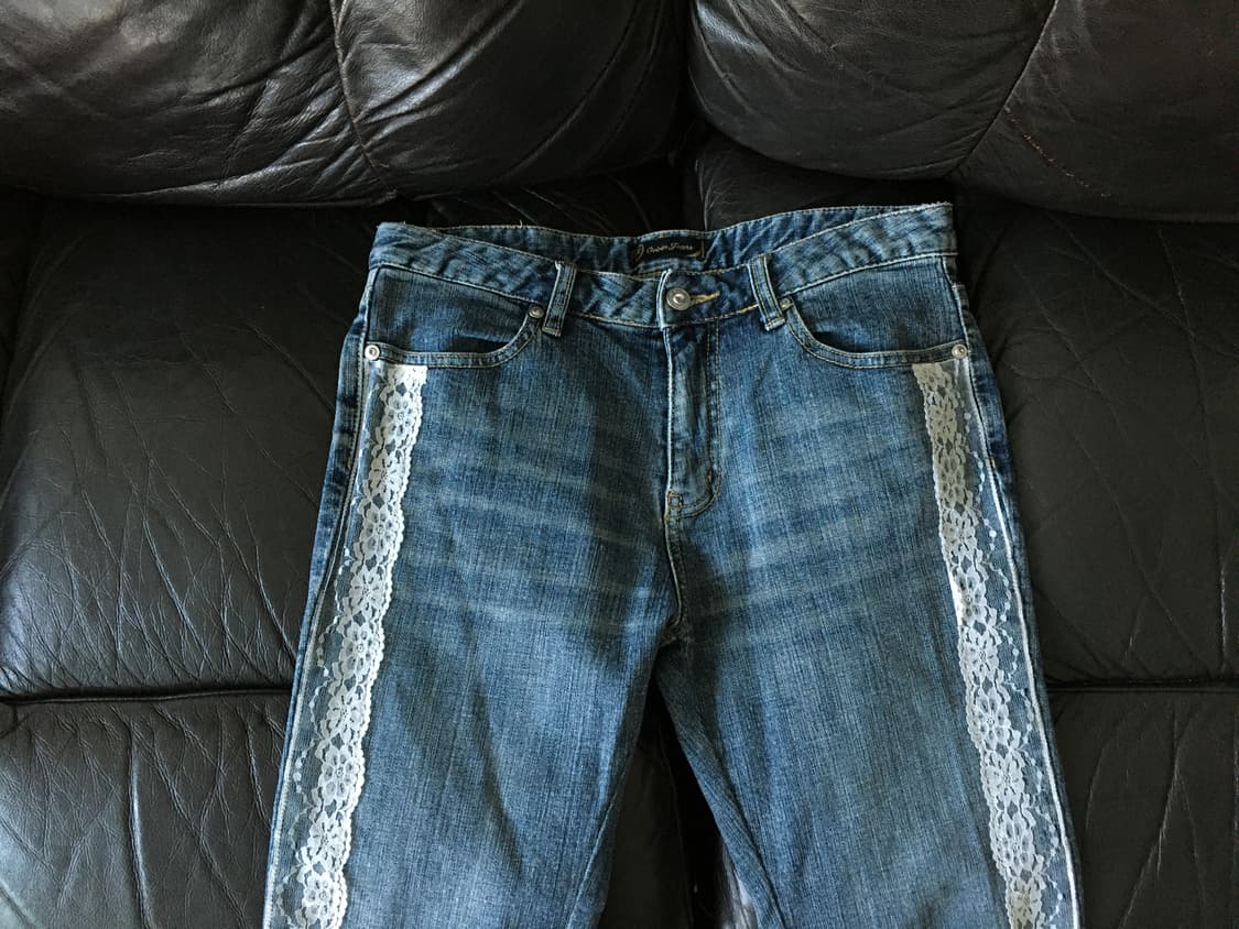 vintage lace trim jeans 상품이미지2