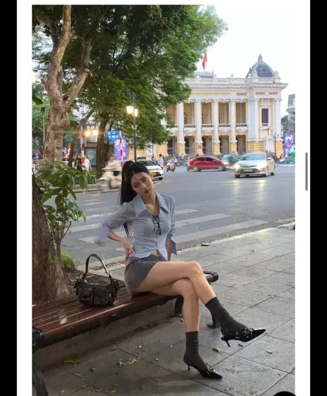 카키포인트 집업 셔츠 블루 s 상품이미지4