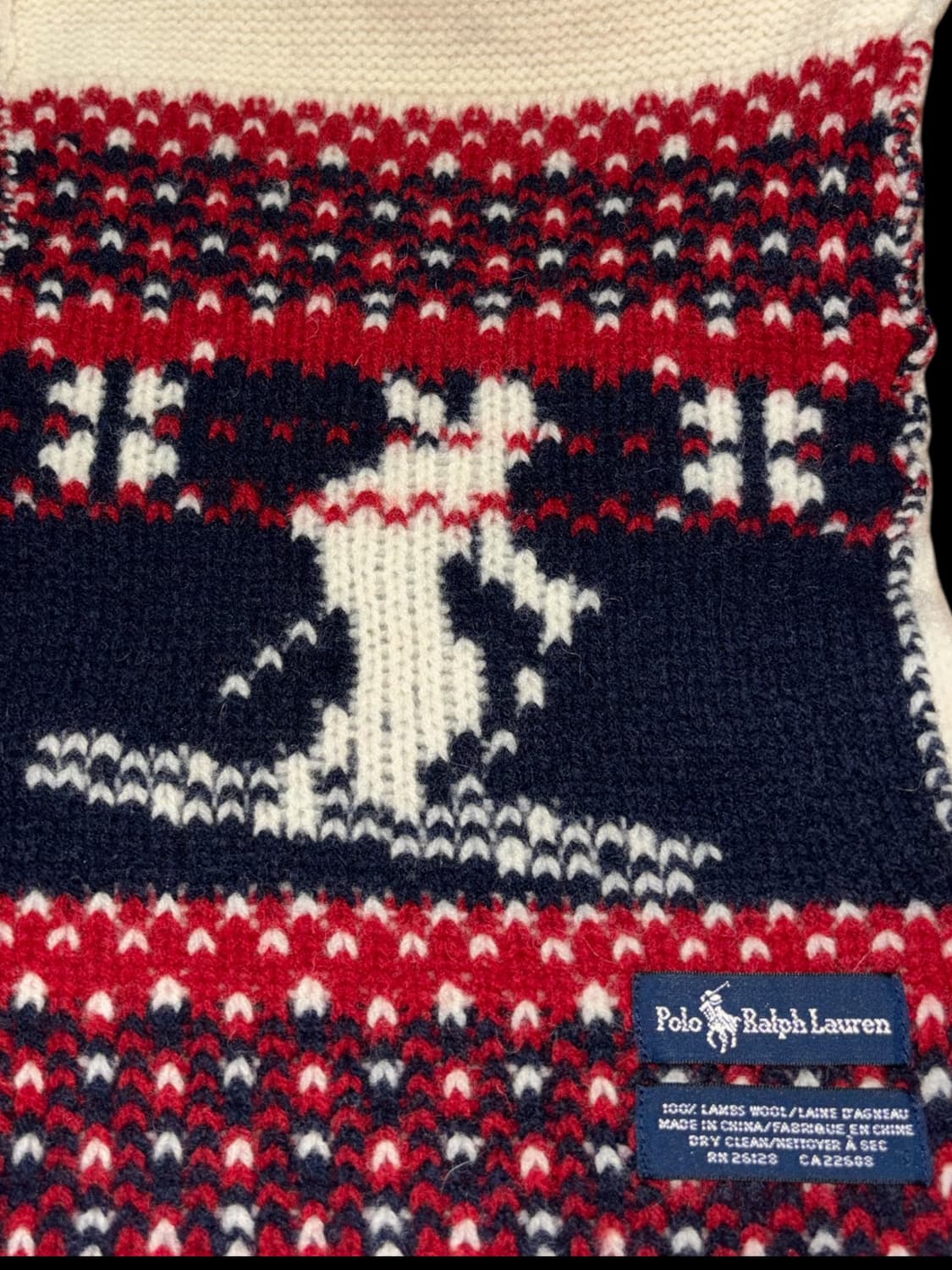 폴로 랄프로렌 램스울 스키 니트 목도리 머플러 상품이미지6