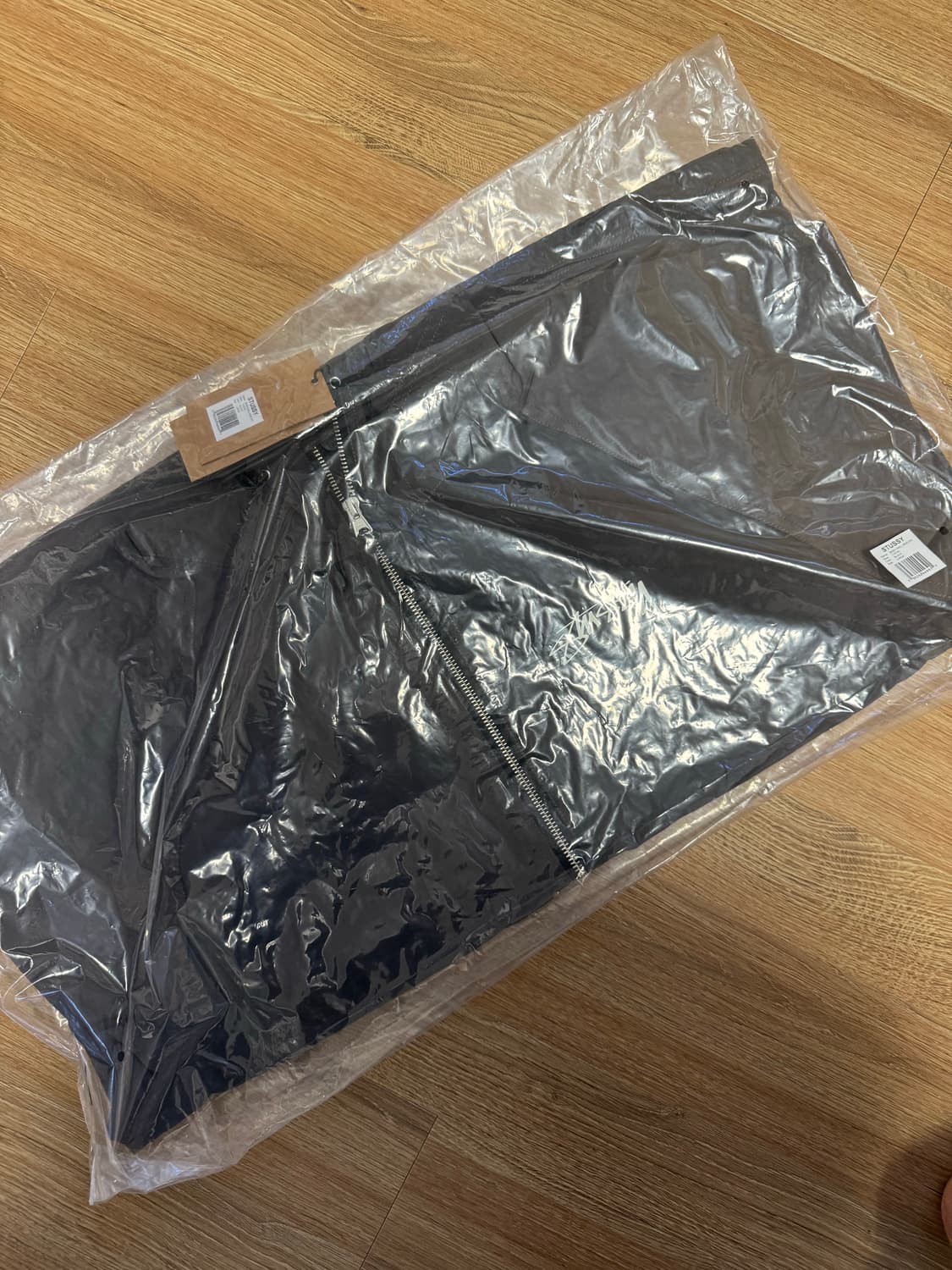 (L) 스투시 웨이브 다이 비치 쉘 자켓 블랙 상품이미지2