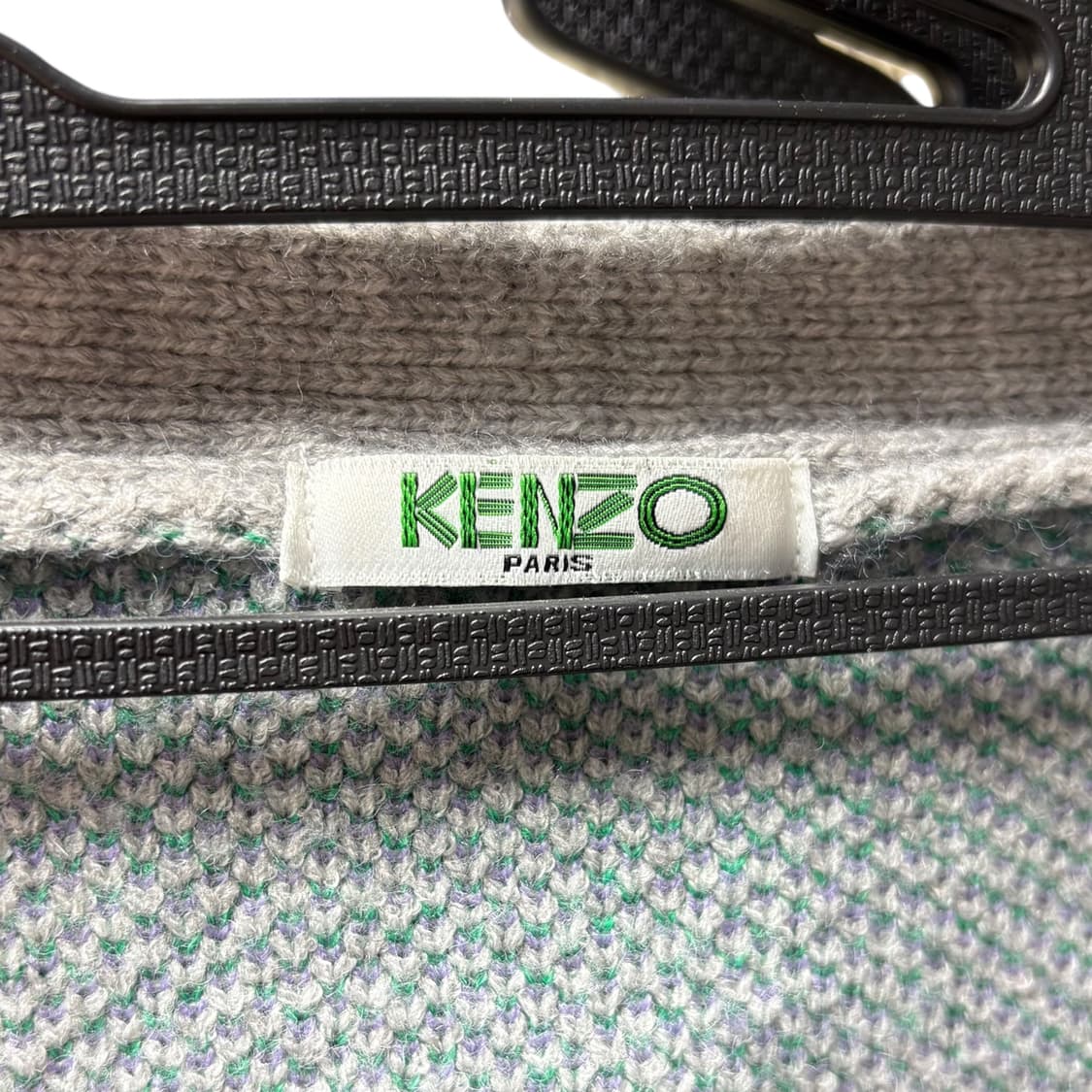 3836 겐조 그레이 플라워 크롭 니트가디건 상품이미지3