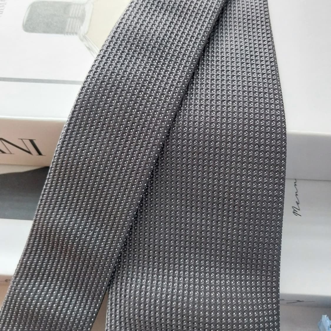 아르마니 꼴레지오니 실크&폴리 넥타이 8.2cm A+등급 K1455
 상품이미지3