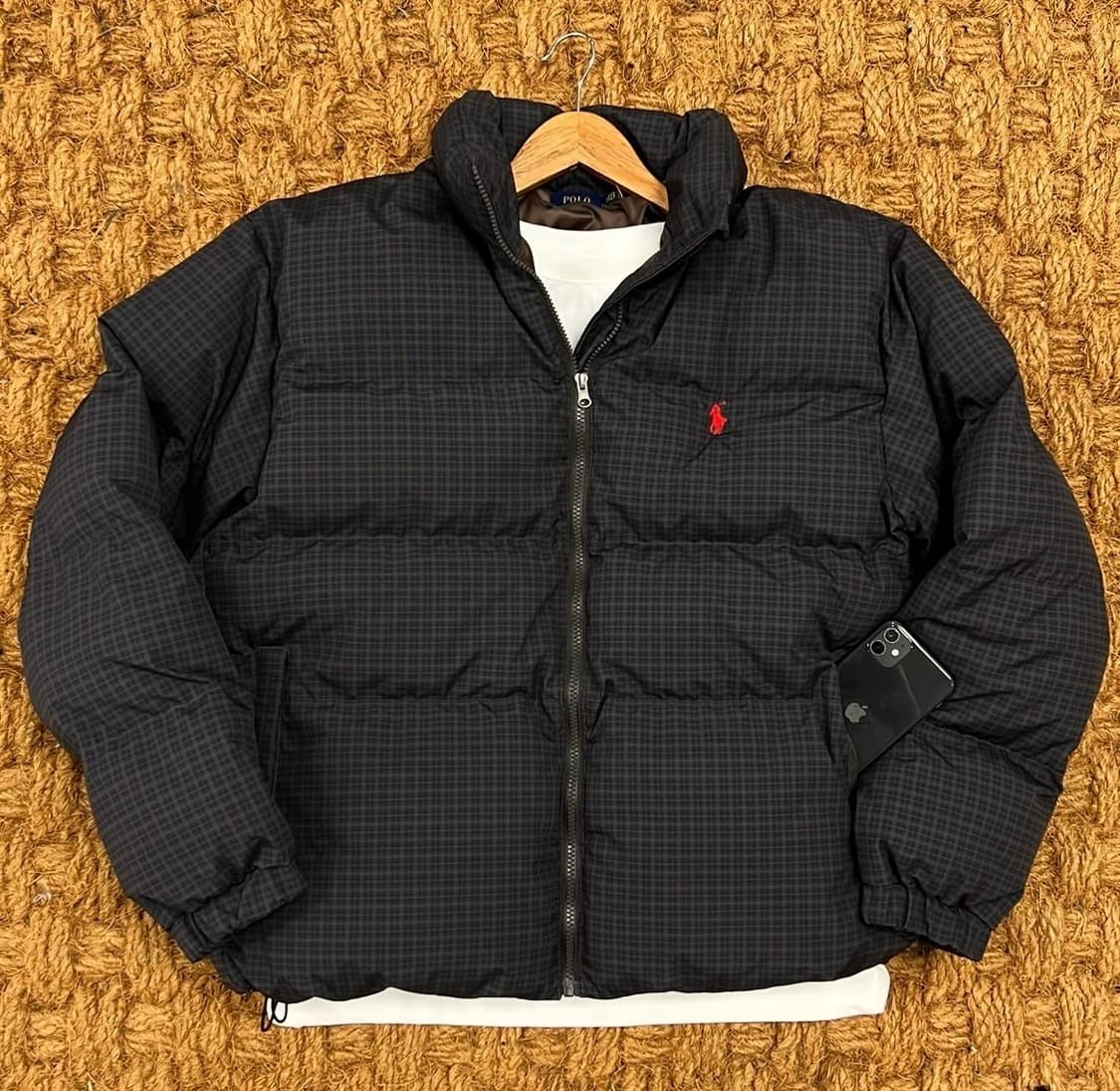 폴로 블랙 집업패딩 상품이미지1