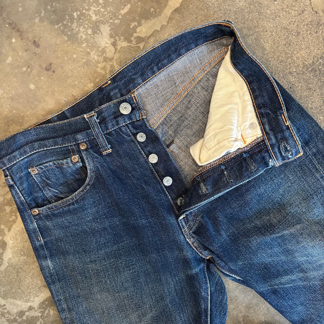 90년대 일본 드님 66타입 셀비지 데님 팬츠 상품이미지6