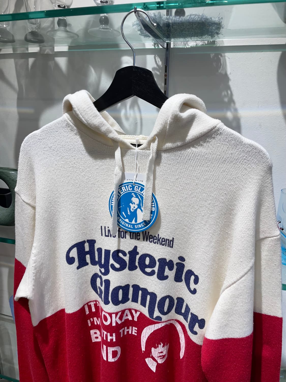 히스테릭글래머 I live for the weekend hoodie 상품이미지3