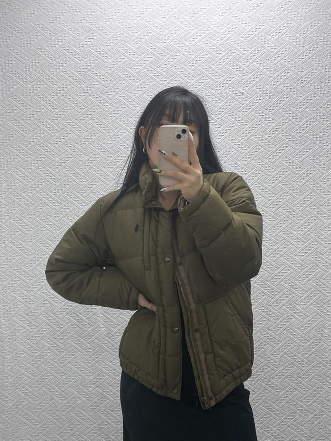 폴로 랄프로렌 워터파울 말차 카키 다운 패딩 L C08804 상품이미지1