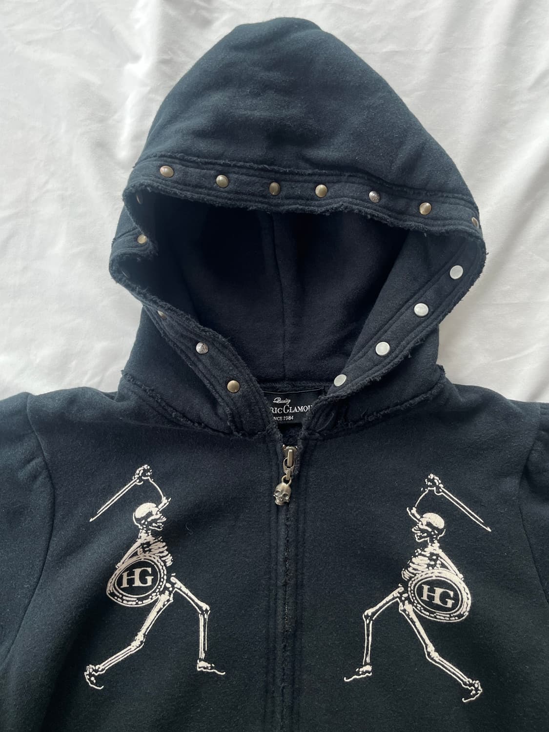 (초레어) 히스테릭 글래머 스컬 그래픽 스컬 참 스터드 후드집업 상품이미지3