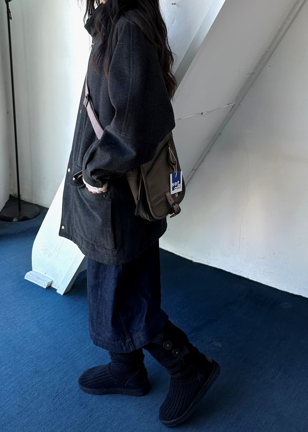 Mosser wool blend mil design mid coat 상품이미지10