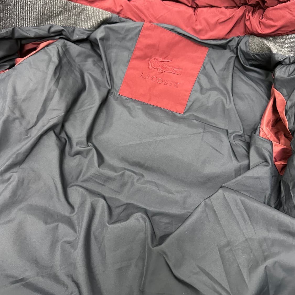 라코스테 여성 덕다운 패딩 점퍼 버건디 100사이즈 상품이미지7