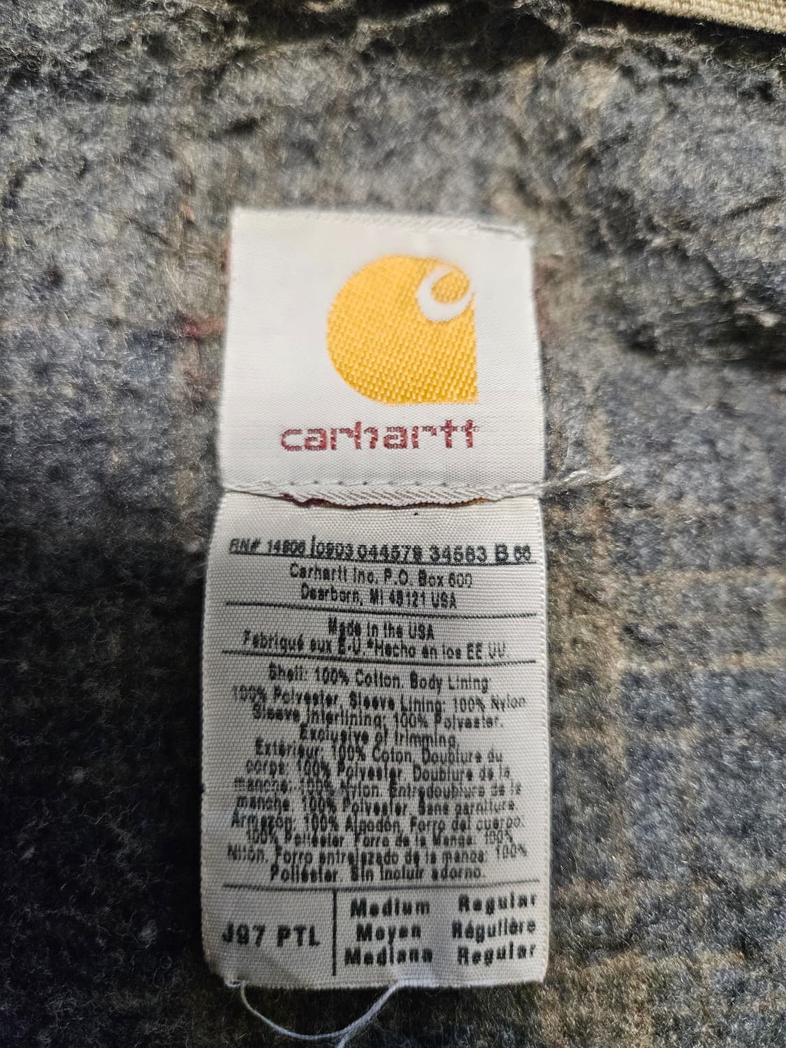 칼하트  j97 디트로이트 워크 자켓 ptl m사이즈 상품이미지3
