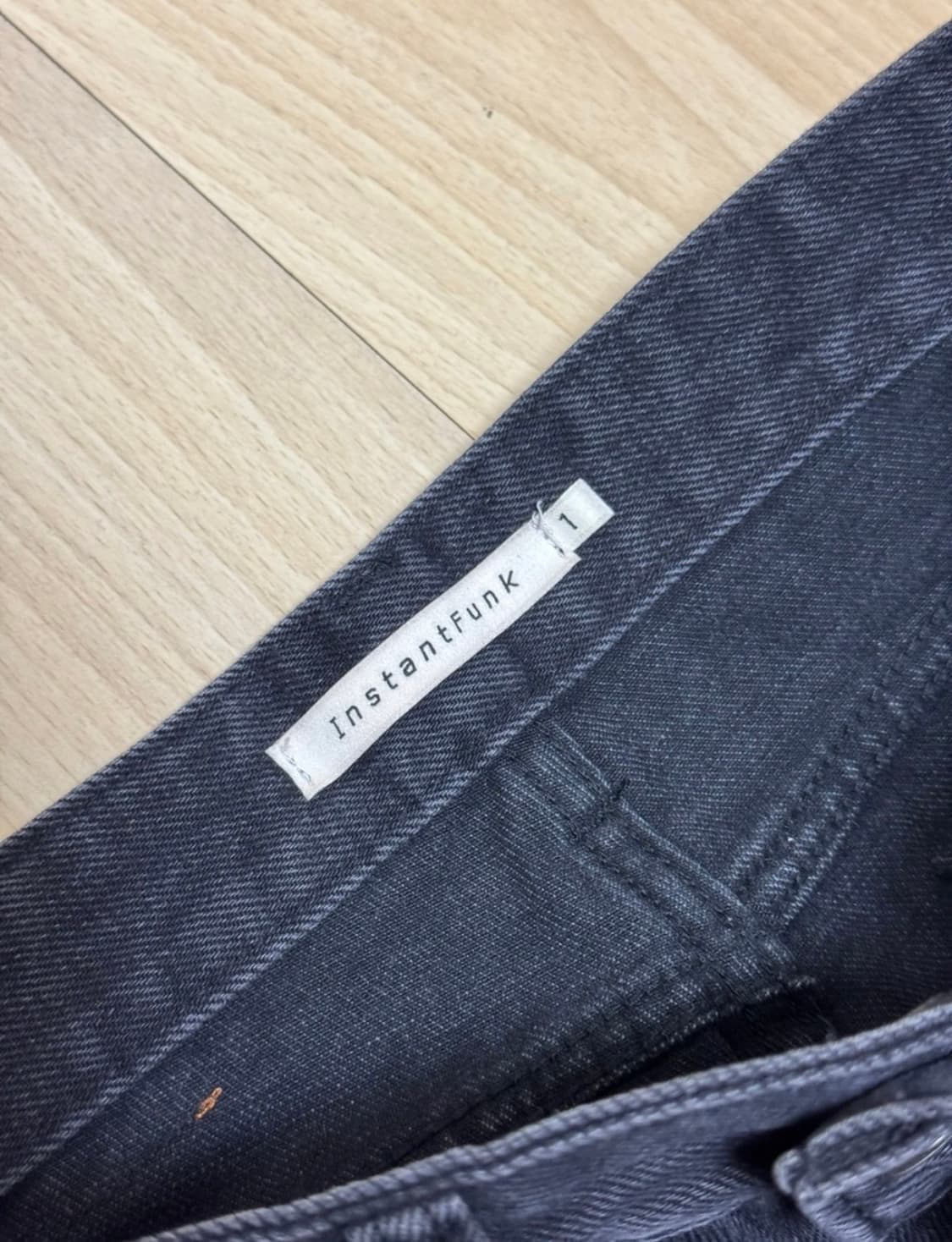 인스턴트펑크 스트레이트 데님 흑청 1사이즈 상품이미지5