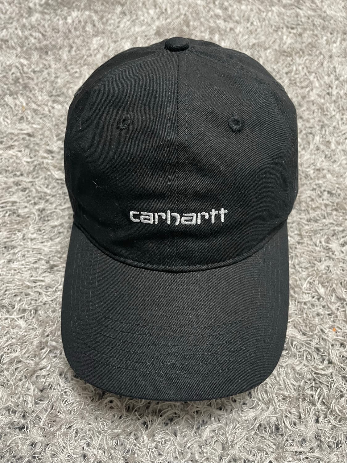 칼하트Carhartt 글씨로고 블랙 코튼 캡 Free 상품이미지2
