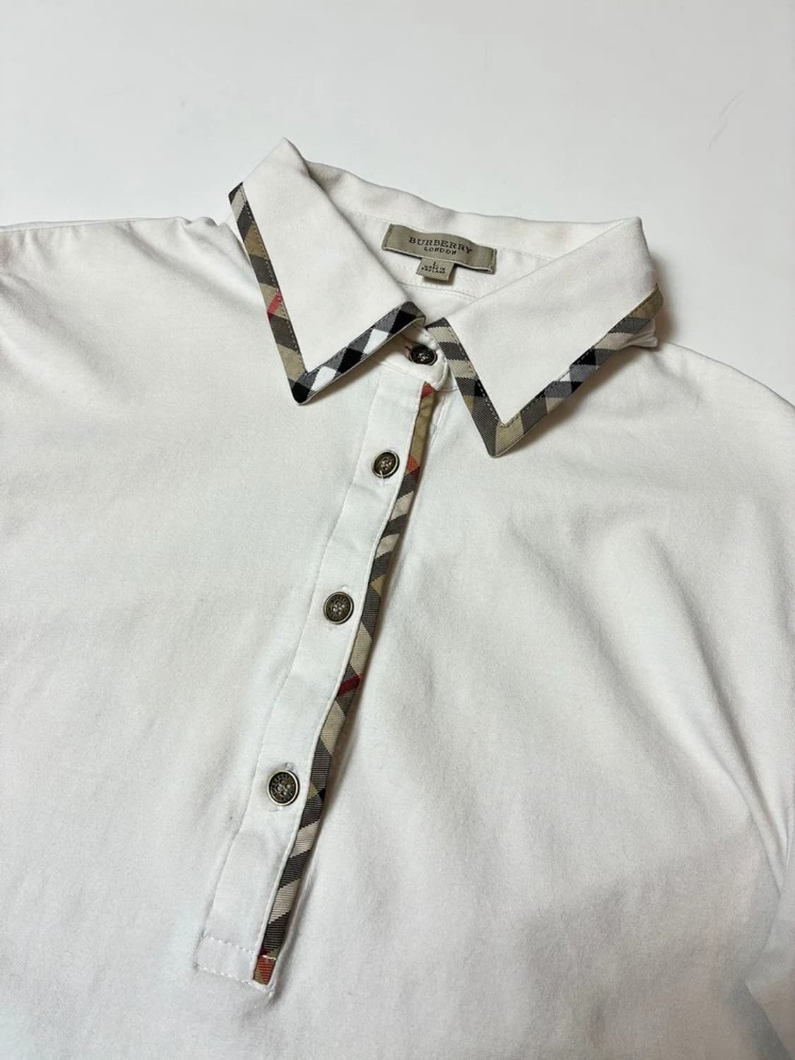 버버리 00's 노바체크 트리밍 카라 롱 슬리브 PN8651 상품이미지3