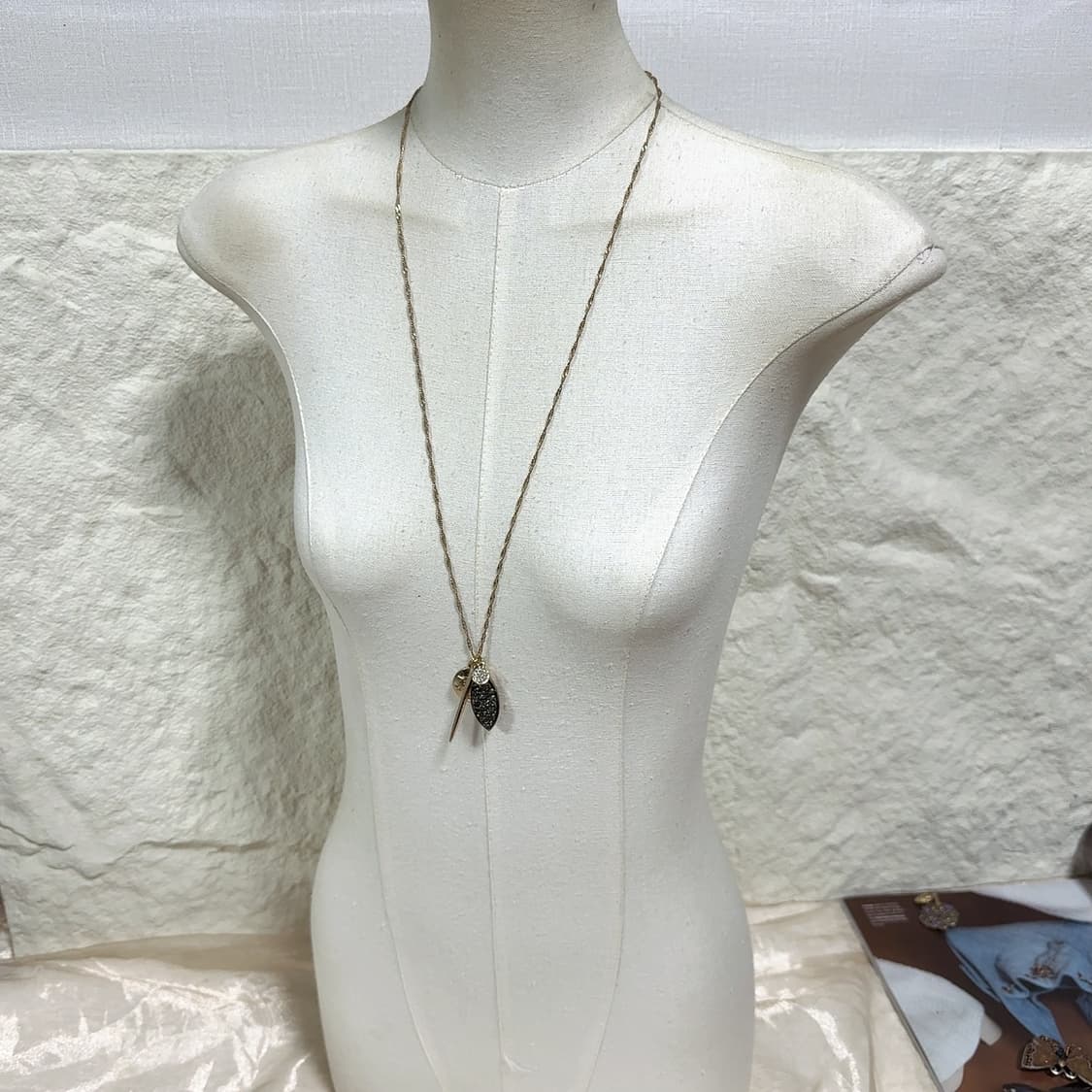 빈티지 중세 용골체인 오각별 메탈 오리엔탈 목걸이 상품이미지1