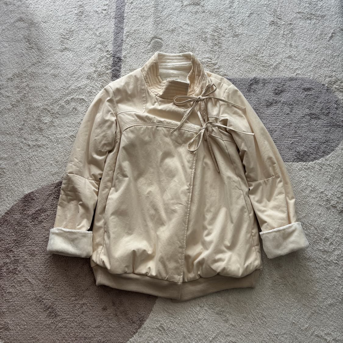 츠모리치사토 아이보리 코트 상품이미지1