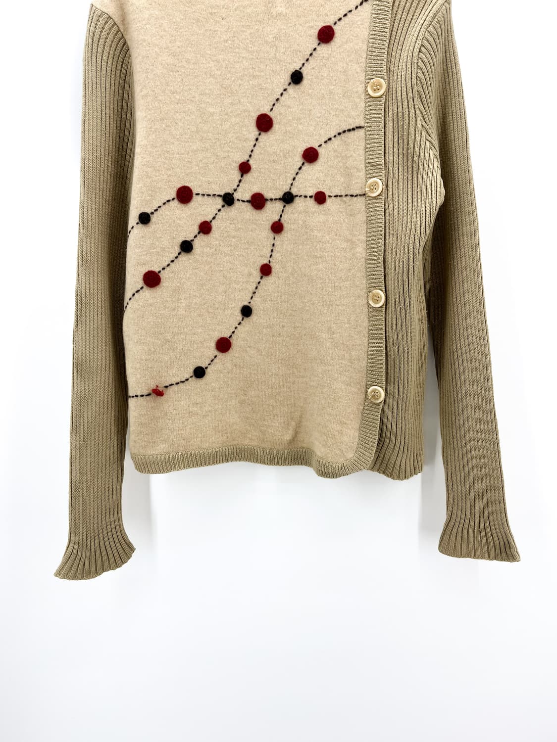 빈티지 울 블렌드 도트 크로셰 니트 상품이미지3