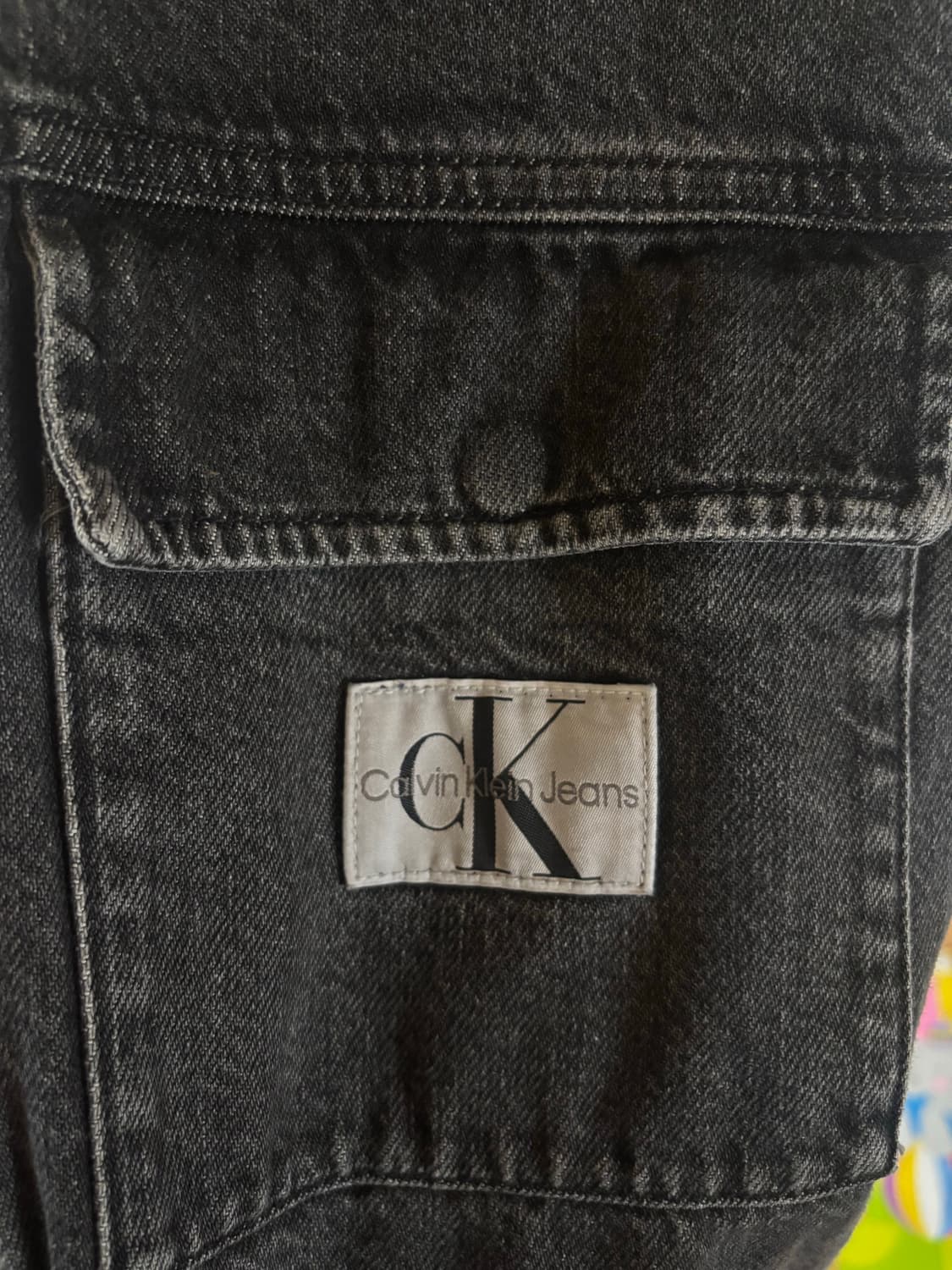 CK 데님 셔츠 자켓 블랙 상품이미지4