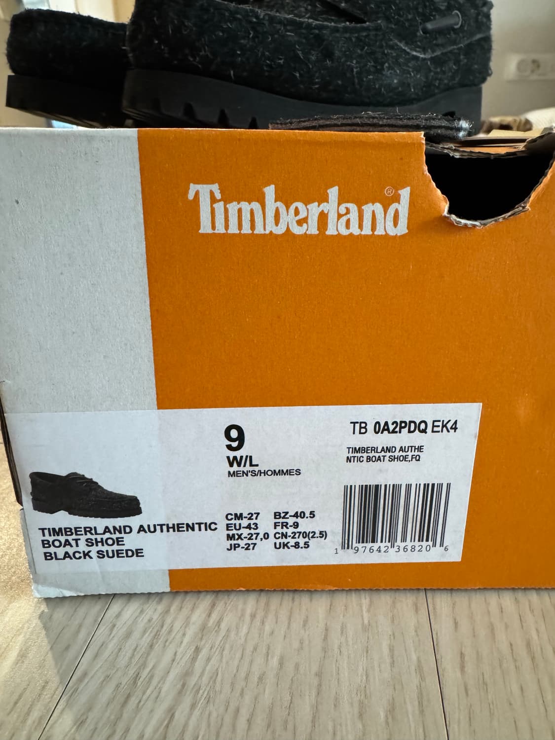 팀버랜드 보트슈즈 270 블랙스웨이드 상품이미지3