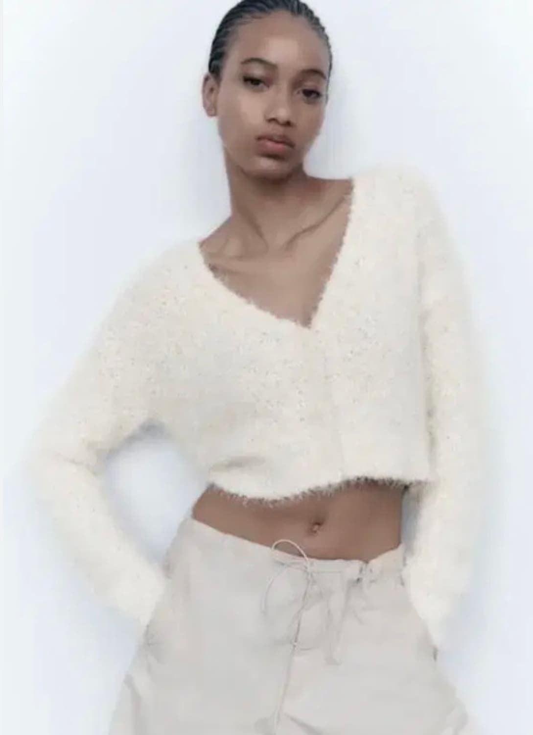 ZARA 페이크 퍼 크롭 가디건 7901/854/712 상품이미지2