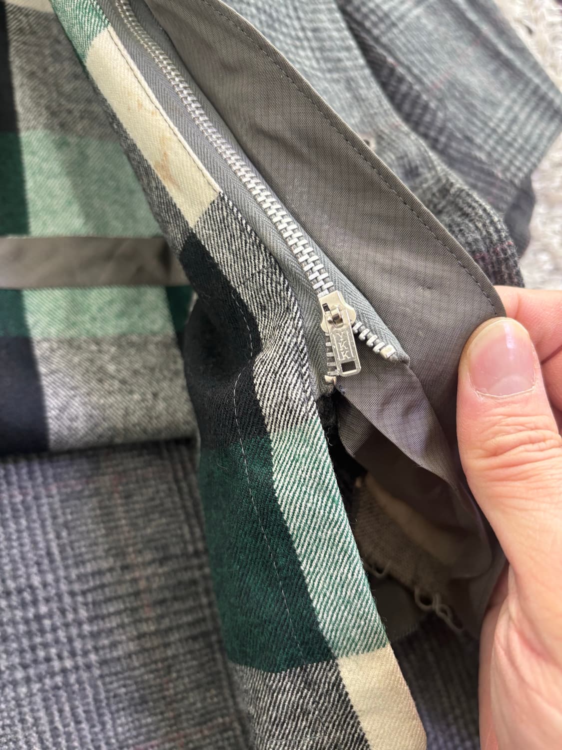 일제 체크 코트 사이즈 105 상품이미지7