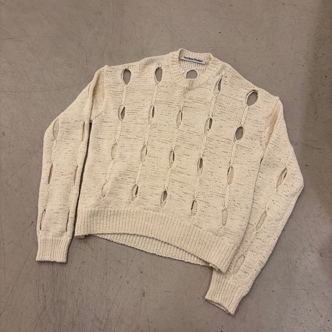 더 오픈 프로덕트 커팅 패턴 니트 상품이미지1