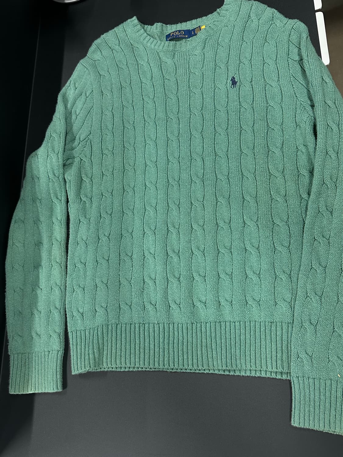 폴로 랄프로렌 민트 케이블 꽈배기 니트 스웨터 상품이미지4