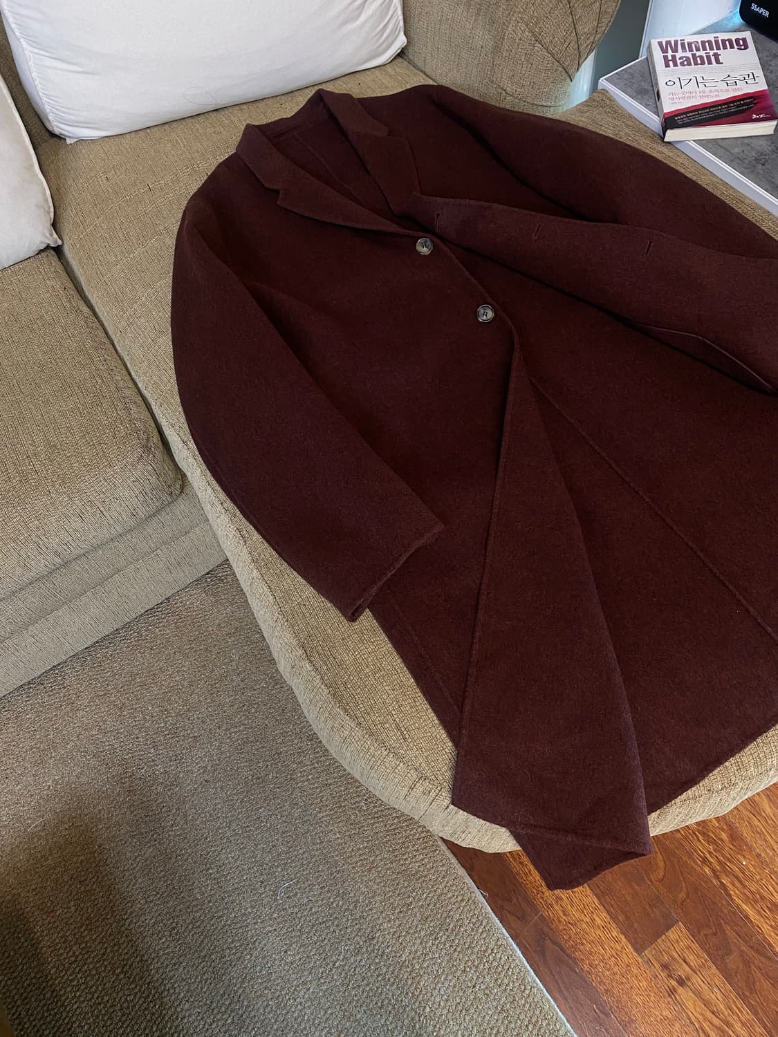 아크네스튜디오 캐시미어 채드 카멜멜란지 핸드메이드 코트 상품이미지6