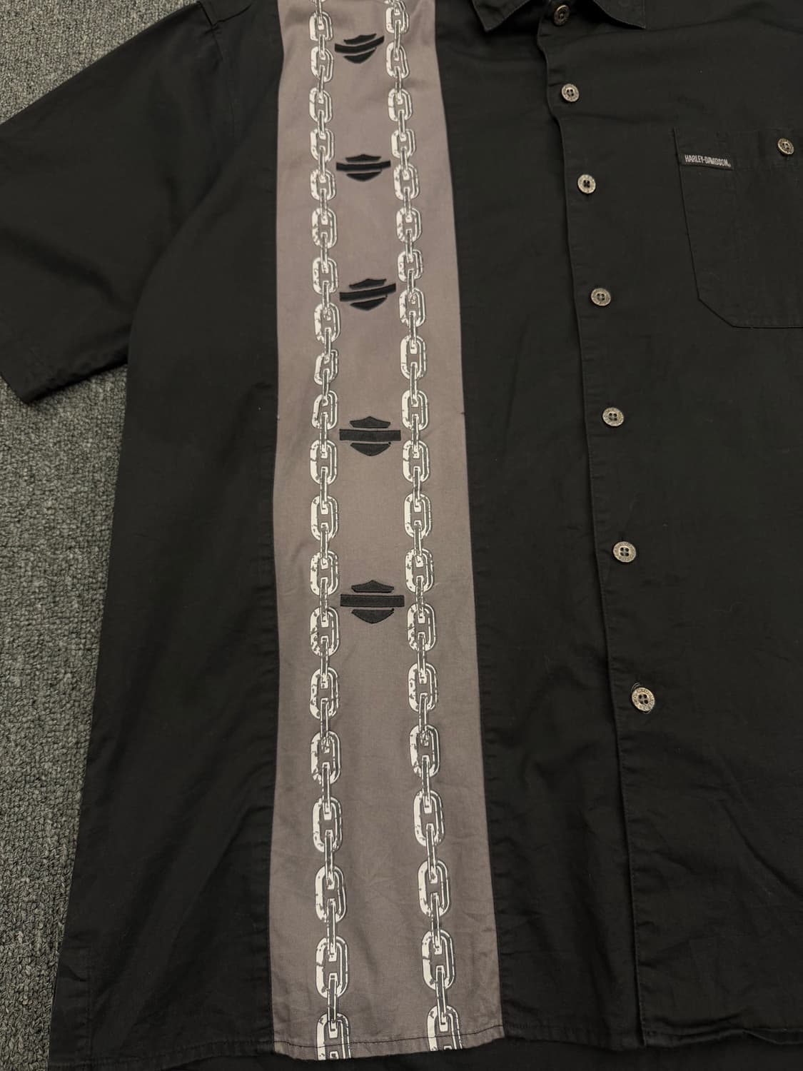 XL) 할리데이비슨 빈티지 체인 프린팅 반팔셔츠 상품이미지3