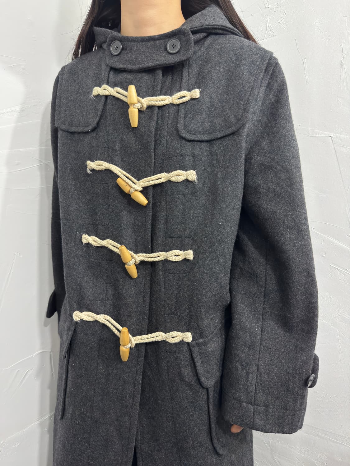 bellnatklein duffle hood wool coat 상품이미지3