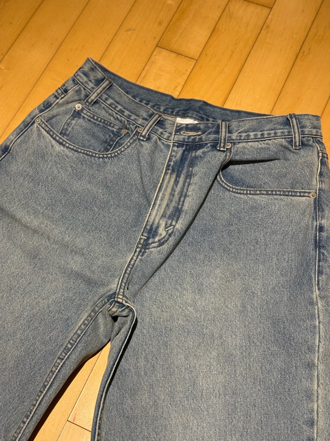 [L] 디스이즈네버댓 릴랙스드진 연청 상품이미지4