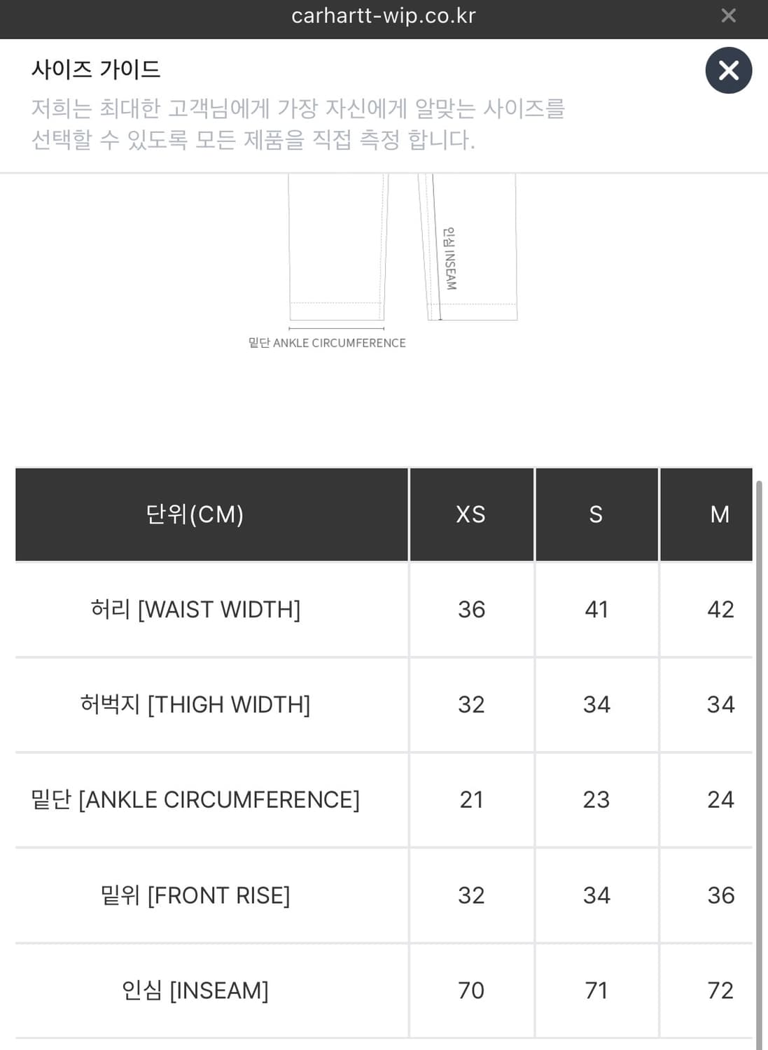 칼하트 WIP 내쉬 루즈 핏 더블 니 팬츠 블루 린스드 S 상품이미지3