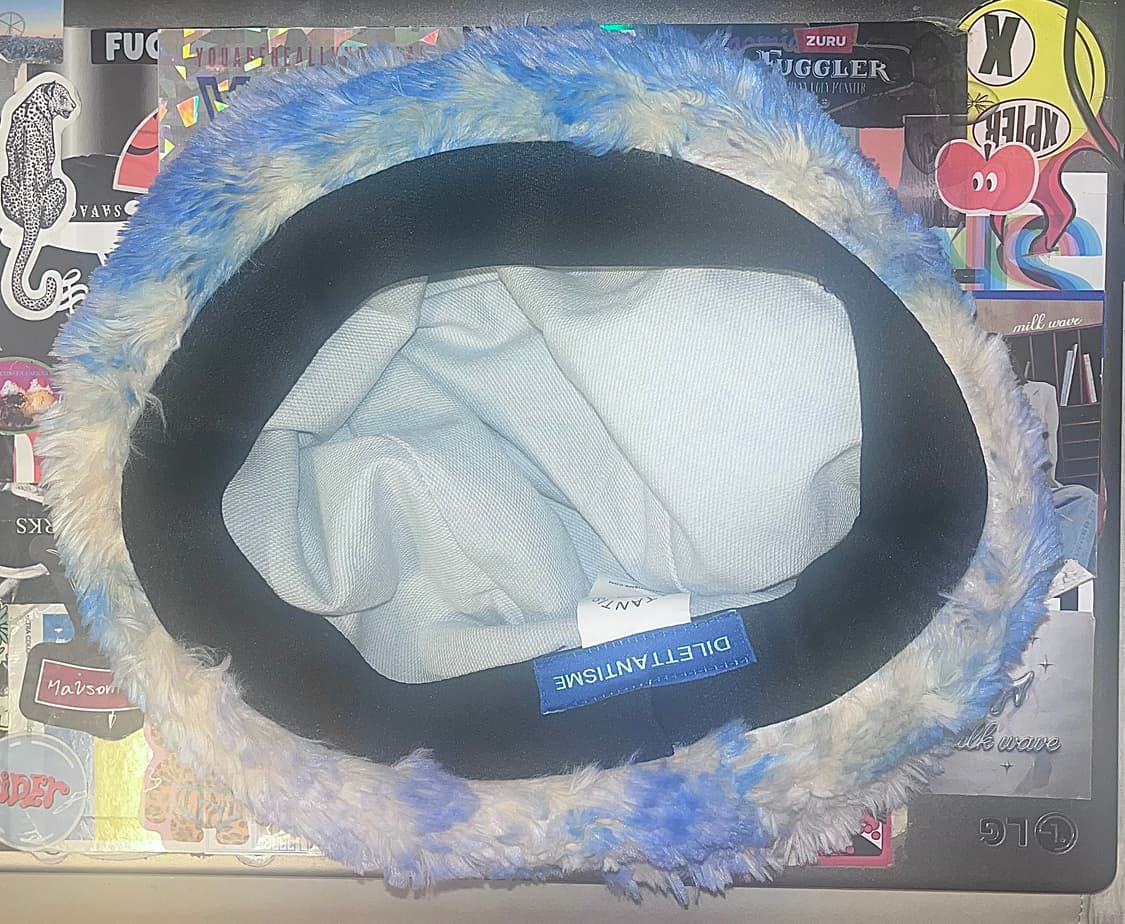 [남녀공용]딜레탕티즘 캔디블루 퍼 버킷햇 상품이미지5