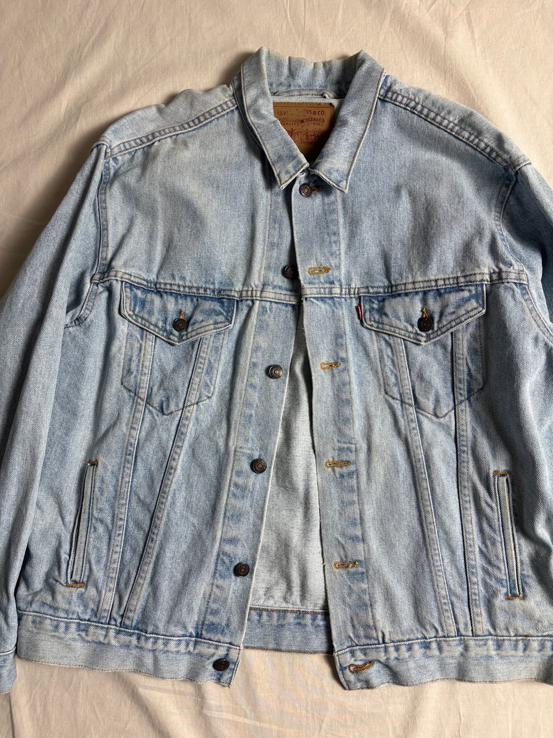 90s Levis 리바이스 데님 트러커 자켓 L 상품이미지4