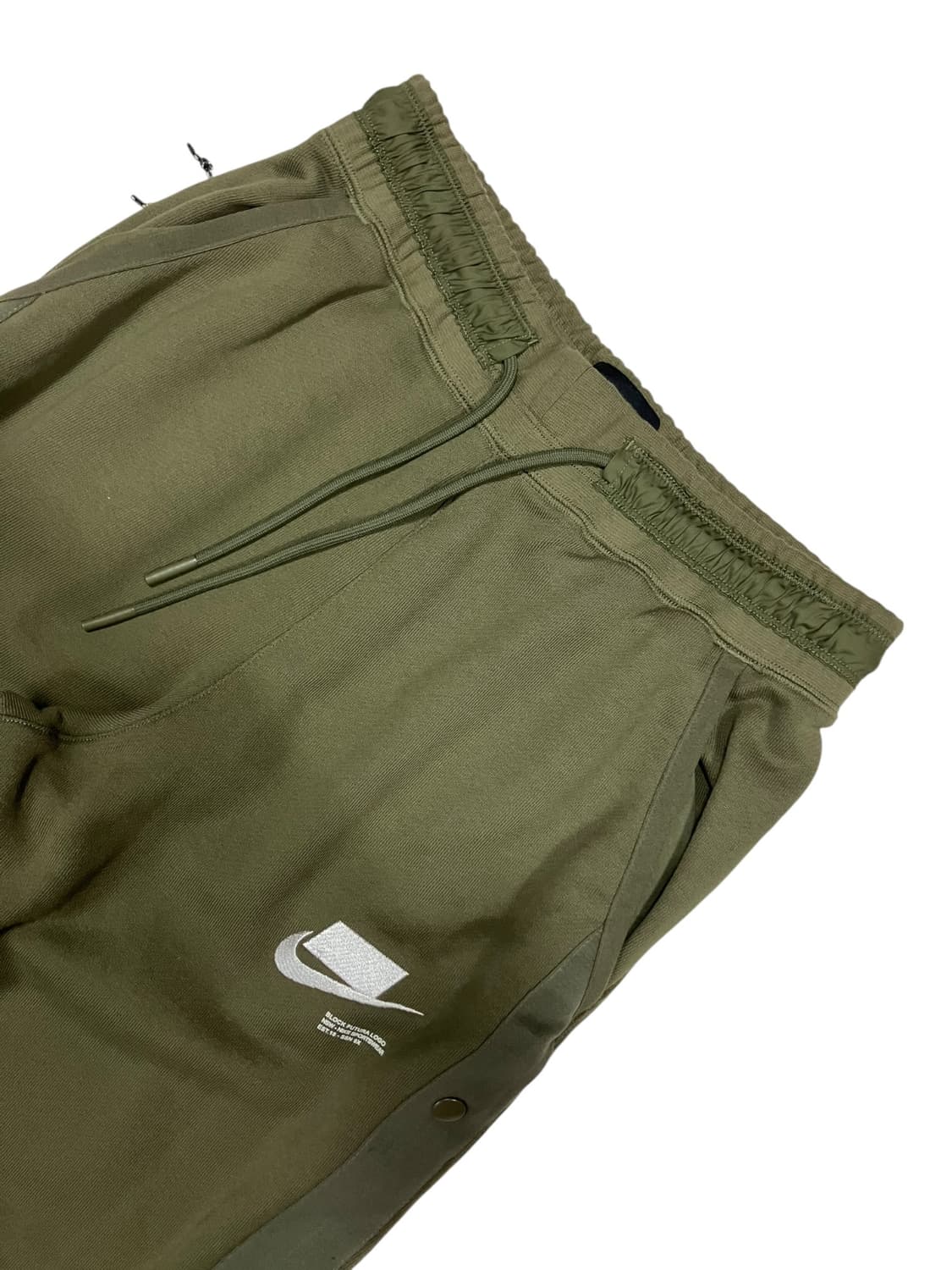 나이키 블록 로고 카키 트랙 팬츠 XS 상품이미지1