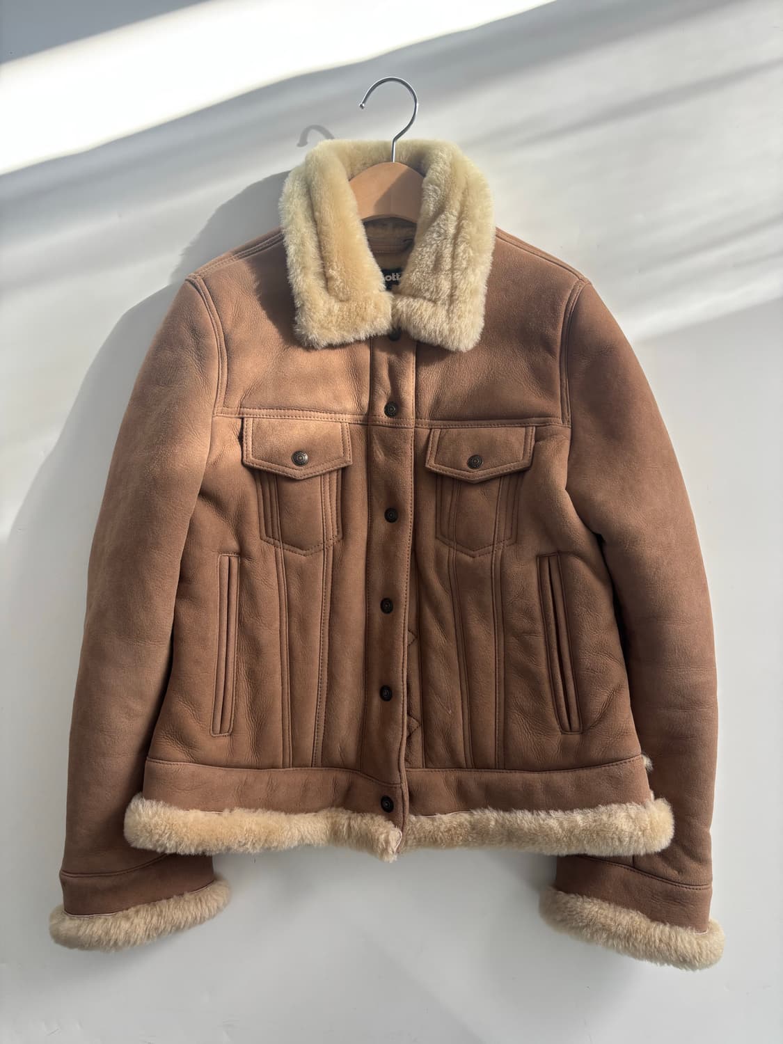 Schott NYC 쇼트 스웨이드 퍼 무스탕  상품이미지4