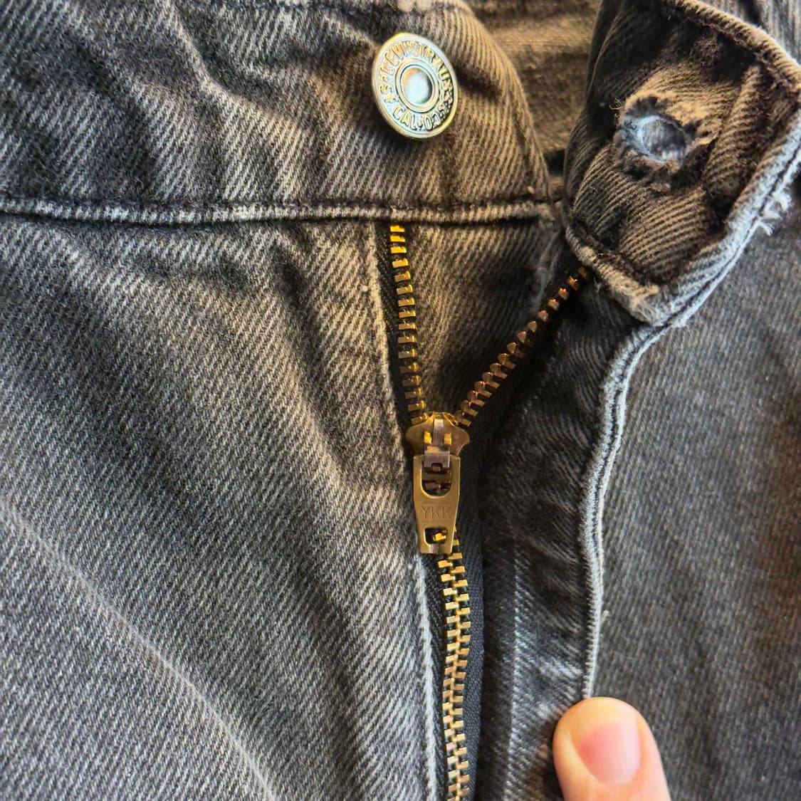 90s 리바이스 550 흑청 데님팬츠 W36 L32 상품이미지4