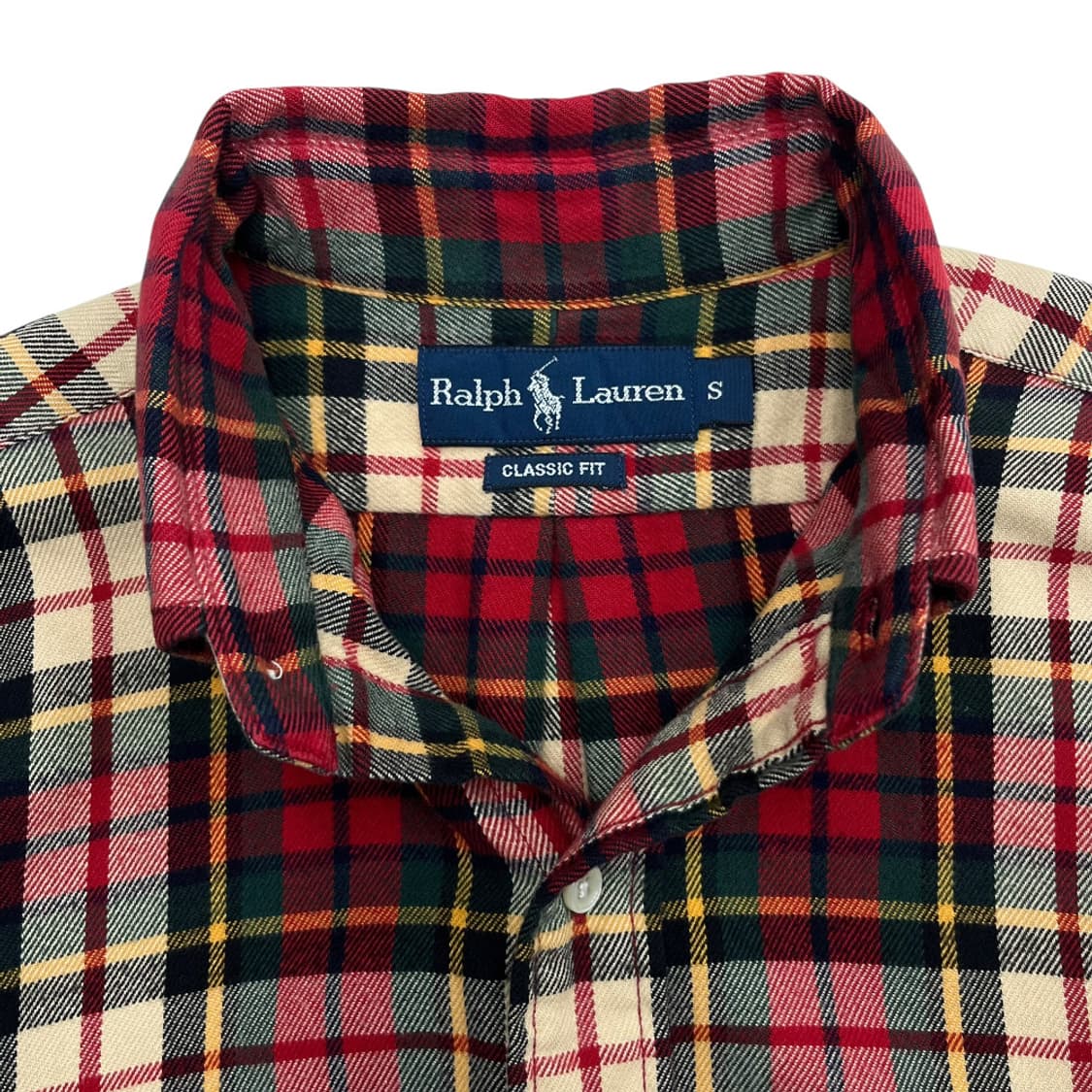 폴로 랄프로렌 딥그린포니 타탄체크 울 셔츠 S 상품이미지5