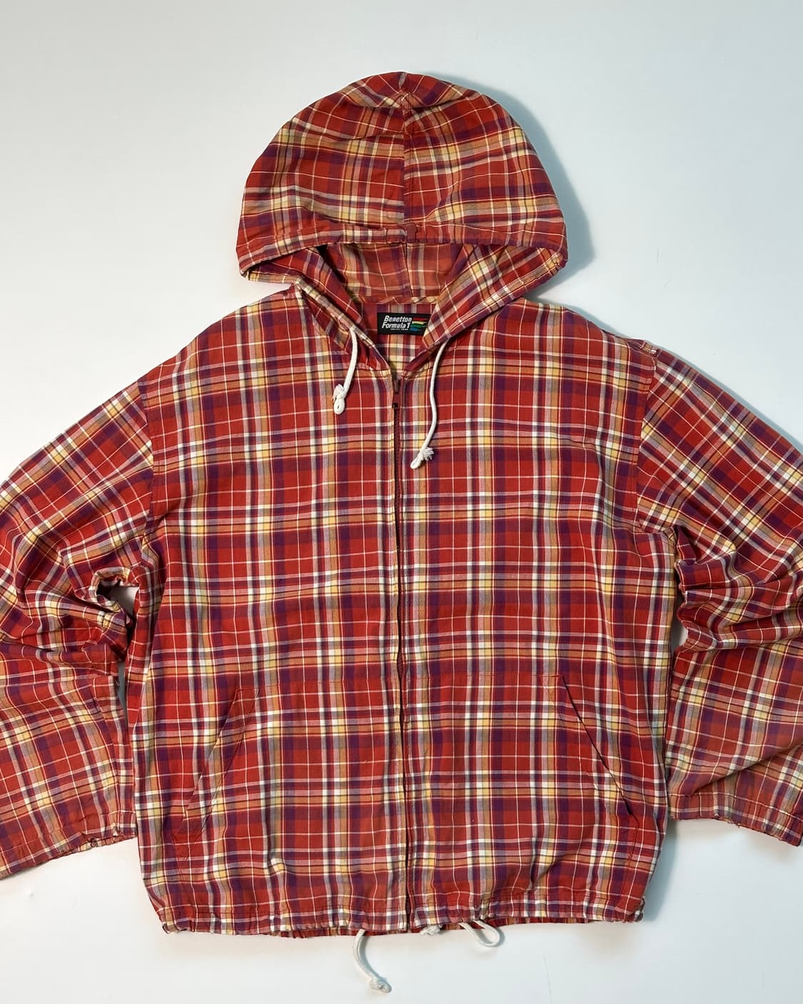 Benetton Formula1 체크 후드 집업 상품이미지9