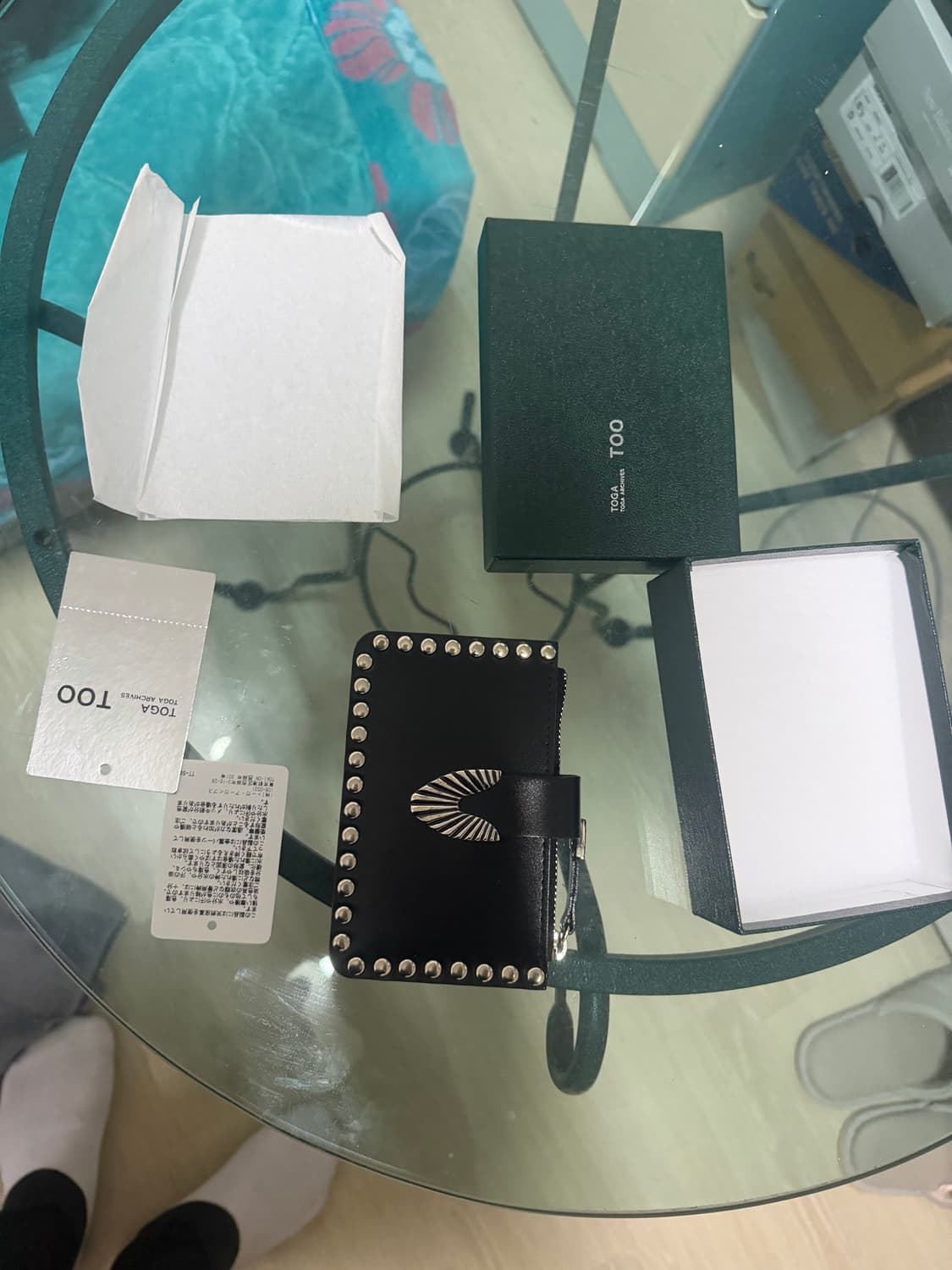 토가 TOGA 스터드 미니 지갑 블랙 새상품 상품이미지4