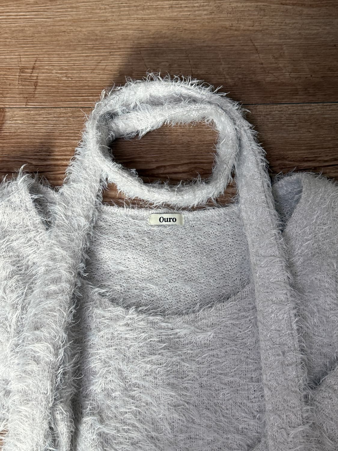 아우로 플러피 머플러 탑 (애쉬 그레이) 상품이미지6