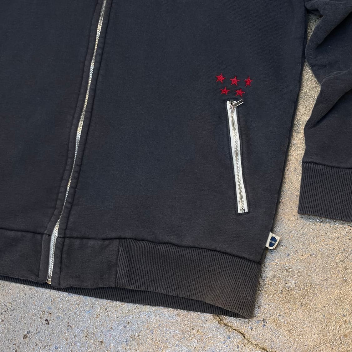 00s 미국 빈티지 블루마린 이탈리아 헤비코튼 후드집업 상품이미지6