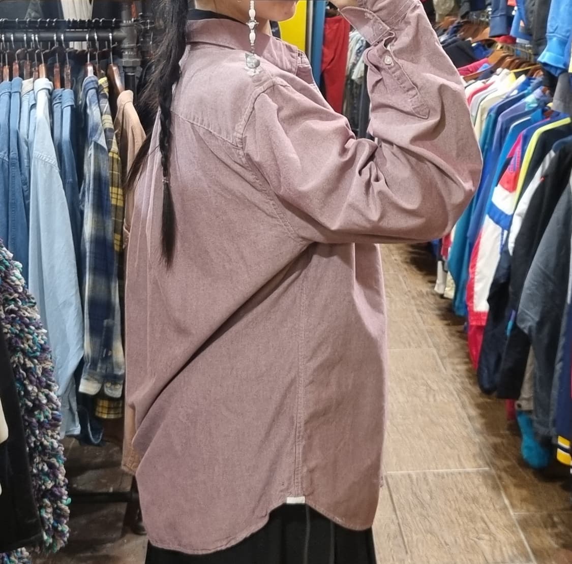 [Hi] 칼하트 긴팔 셔츠 로즈 핑크 상품이미지5