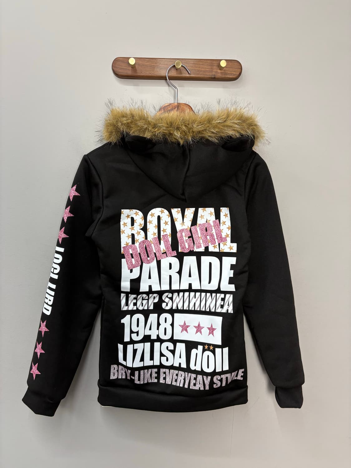 빈티지 y2k 퍼 후드귀 후드집업 A3095 상품이미지4