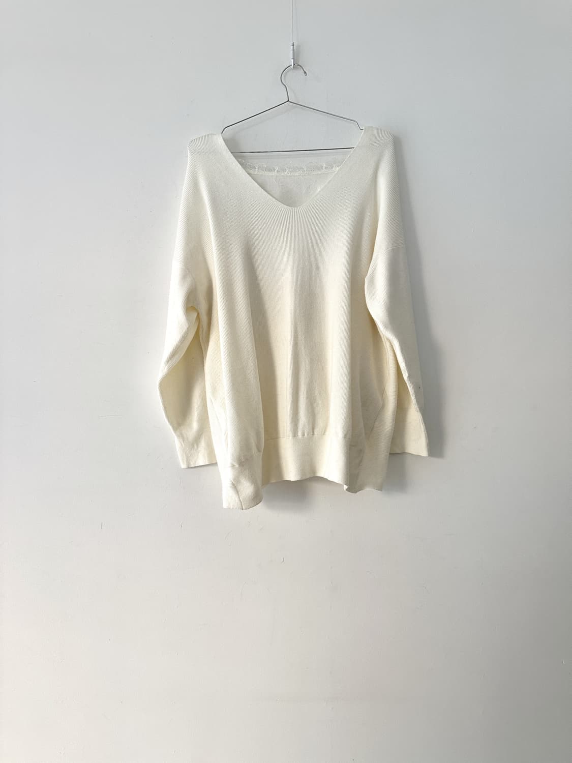 Lace twist layered knit / ivory 상품이미지4