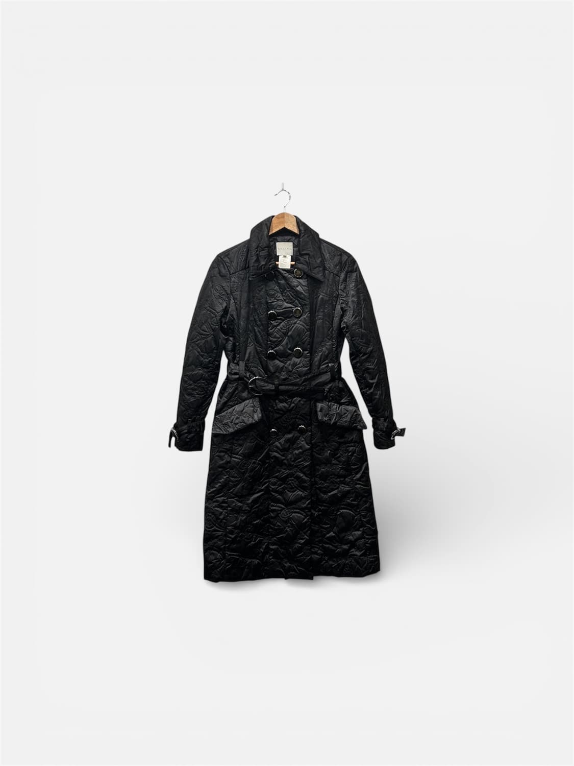 셀린느 퀼팅 블랙 벨티드 패딩코트 66 상품이미지1